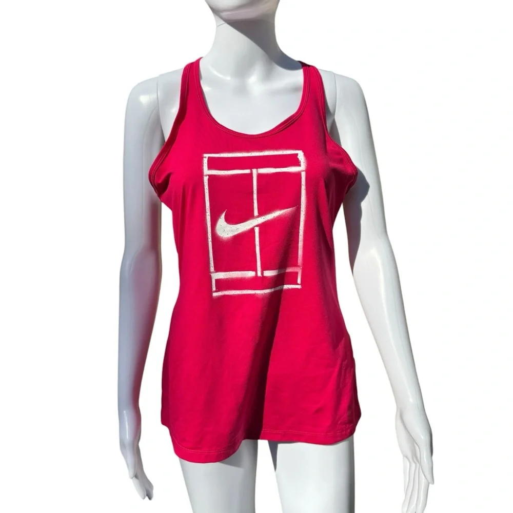 Nike Women’s Tennis US Open Red Racerback Dri-Fit Tank Size Large